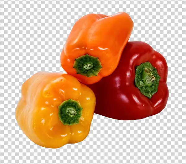 Assorted Colorful Bell Peppers PNG Transparent Background