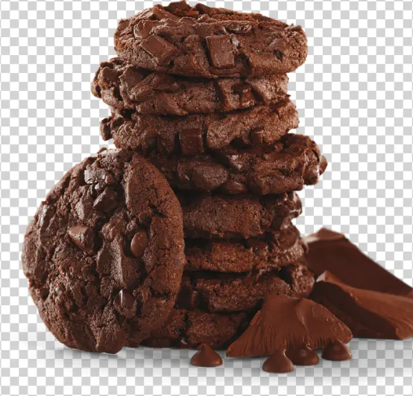 Chocolate Chip Cookies Stack PNG Transparent Background