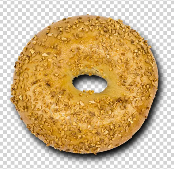 Garlic Bagel with Toppings PNG Transparent Background