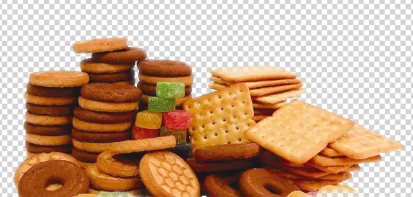 Assorted Biscuits, Crackers, and Jelly Candies PNG