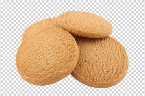 Stack of Round Butter Cookies PNG Transparent Background