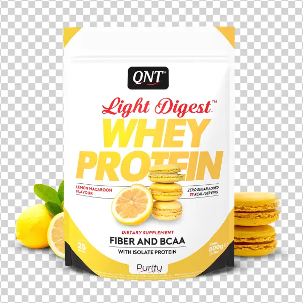 QNT Light Digest Whey Protein Lemon Macaroon PNG