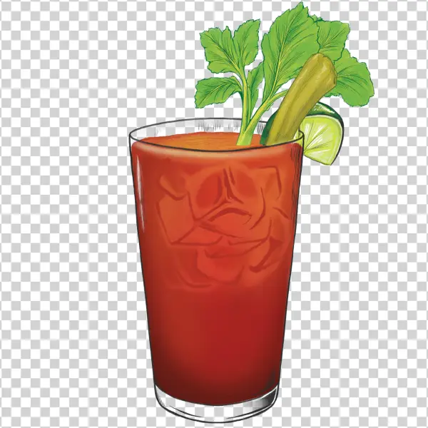 Bloody Mary Cocktail PNG Transparent Background