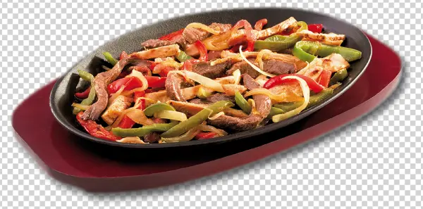 Fajitas on Skillet PNG Transparent Background