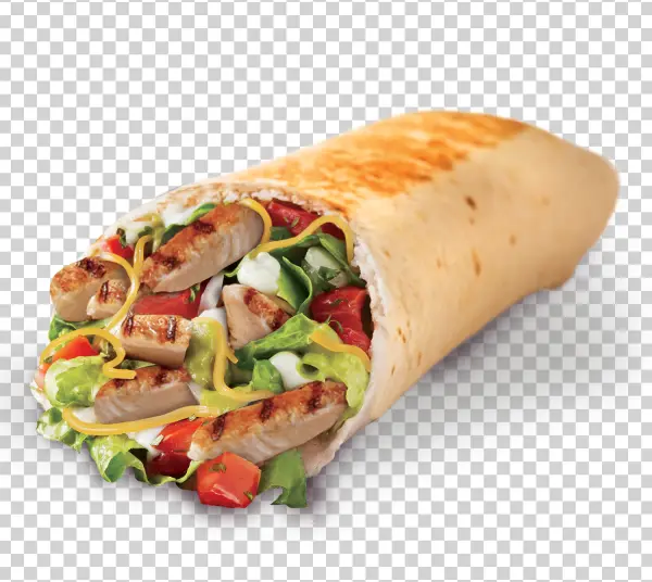 Grilled Chicken Wrap PNG Transparent Background