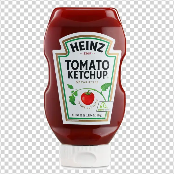 Heinz Tomato Ketchup Bottle PNG Transparent Background