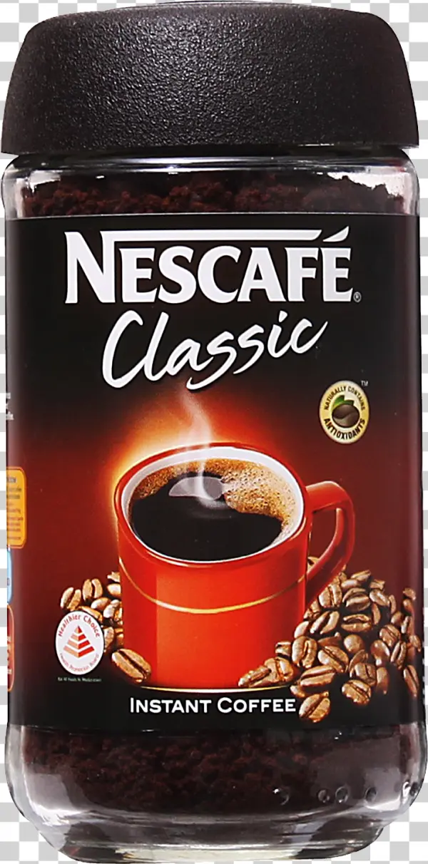 Nescafe Classic Instant Coffee Jar PNG Transparent Background