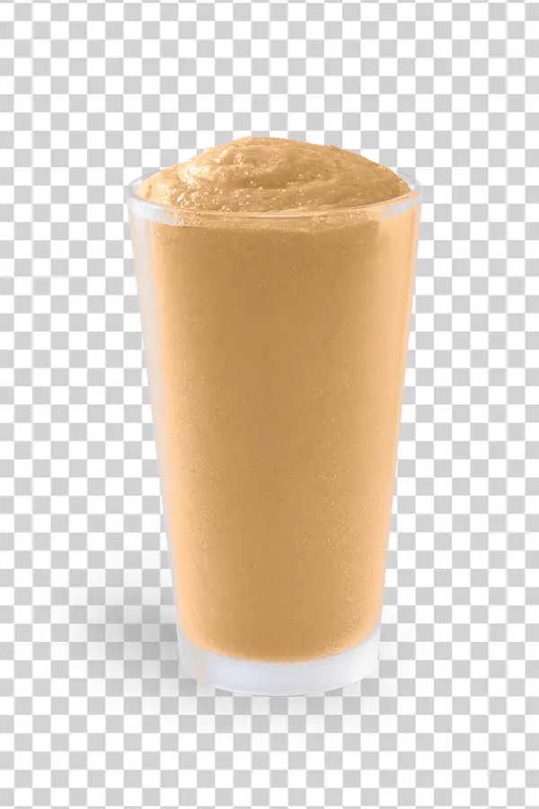 Frothy Brown Smoothie in Glass PNG Transparent Background