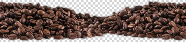 Roasted Coffee Beans Border PNG Transparent Background