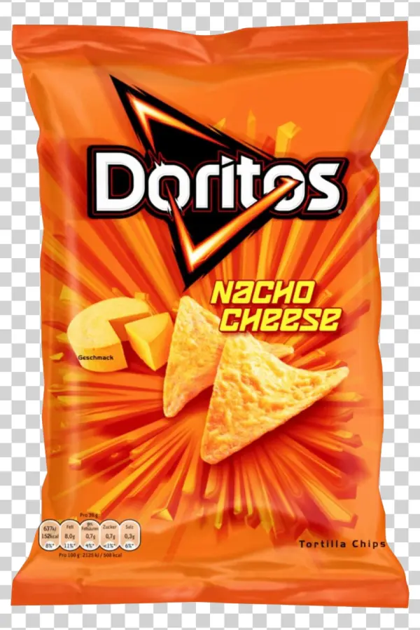 Doritos Nacho Cheese Bag PNG Transparent Background