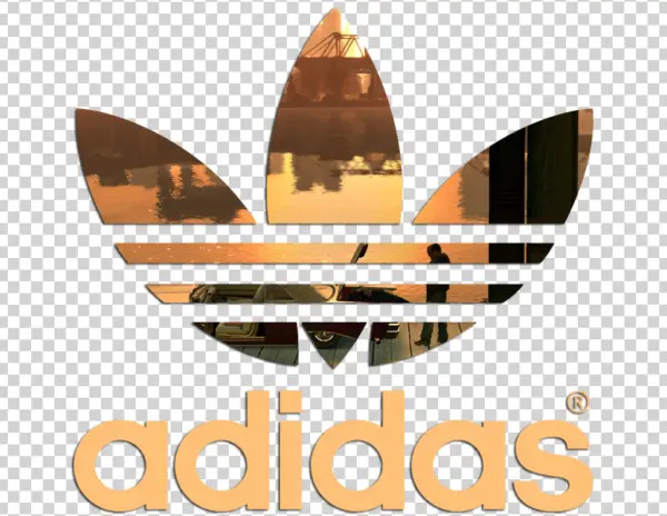 Adidas Logo with Grand Theft Auto Sunset Scene PNG