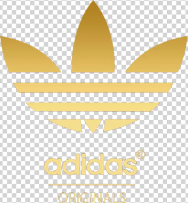 Adidas Originals Gold Trefoil Logo PNG Transparent