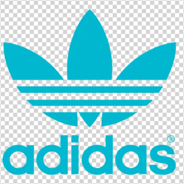 Cyan Adidas Trefoil Logo PNG