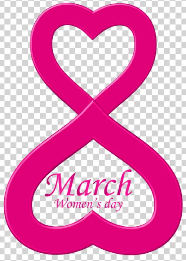 International Women's Day Pink 8 Symbol PNG