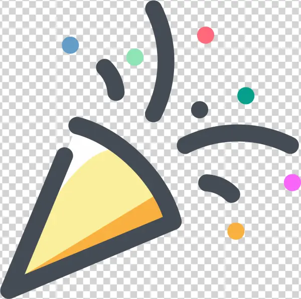 Party Popper Confetti Burst PNG Transparent Icon