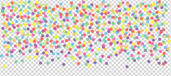Colorful Scattered Confetti PNG Transparent Background