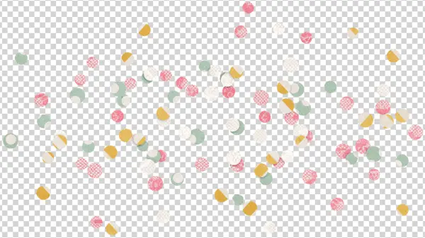 Pastel Confetti Circles PNG Transparent Background