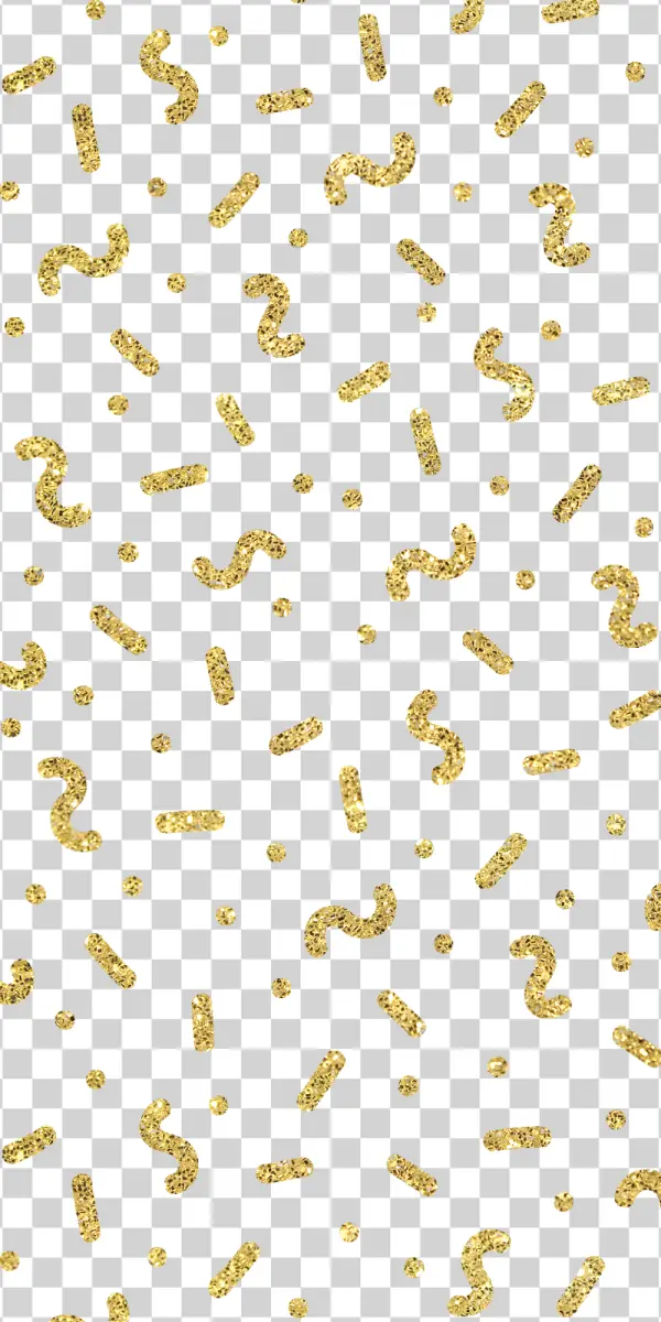 Golden Glitter Confetti Pattern Transparent PNG