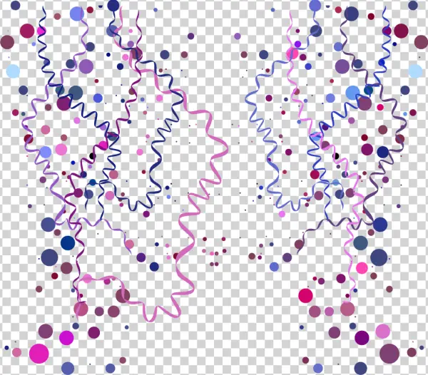 Colorful Confetti and Streamers PNG Transparent Background
