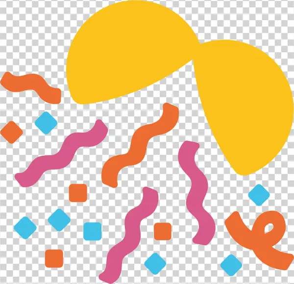 Party Popper Confetti Explosion PNG Transparent Background