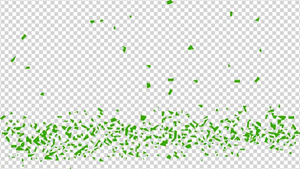 Green Confetti Scatter PNG Transparent Background
