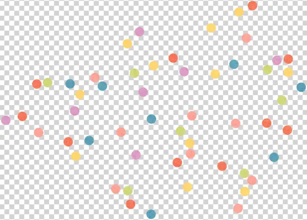 Colorful Watercolor Confetti Dots PNG