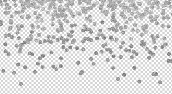 Falling Silver Confetti Dots PNG Transparent