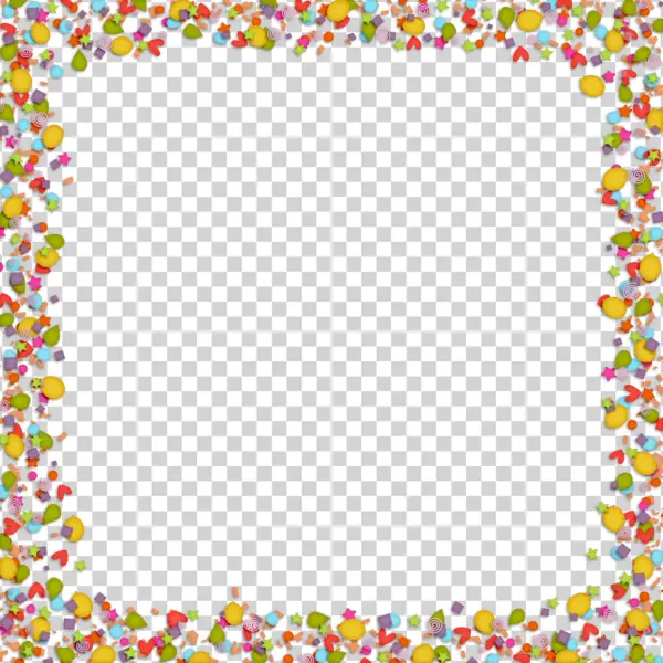 Colorful Sprinkles Border Frame PNG