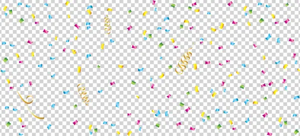 Colorful Confetti and Streamers PNG Transparent Background
