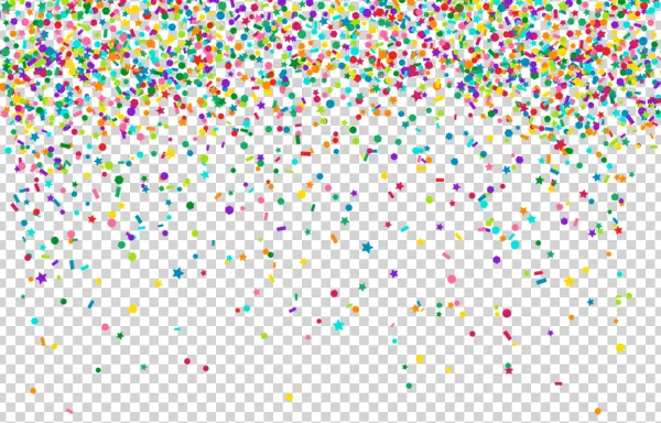 Colorful Falling Confetti PNG Transparent Background