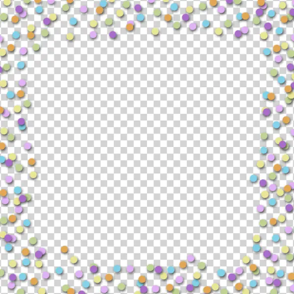 Colorful Pastel Confetti Border PNG Transparent