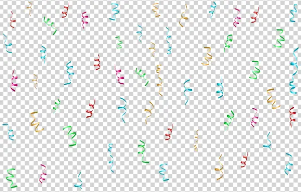 Colorful Party Streamers PNG Transparent Background