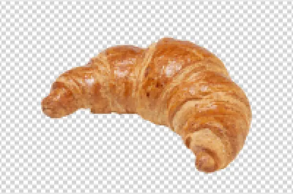 Golden Croissant Pastry PNG Transparent
