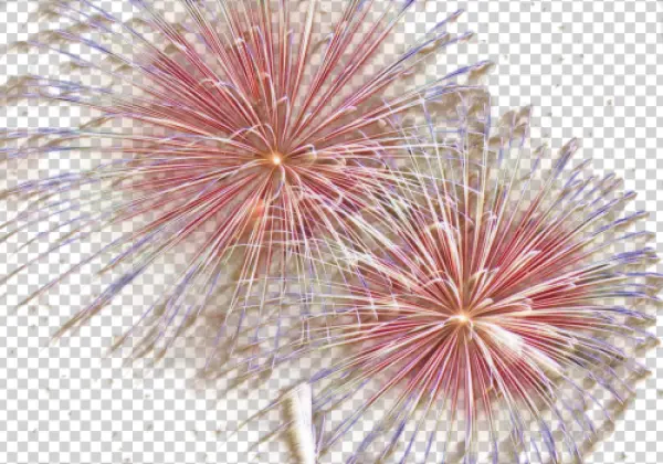 Vibrant Fireworks Explosion PNG Transparent Background