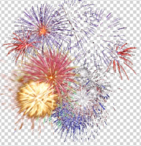 Colorful Fireworks Celebration PNG Transparent Background