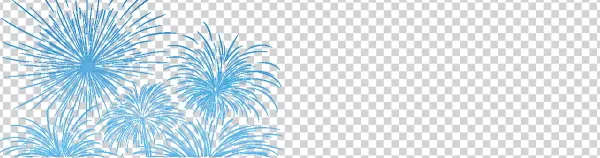Dynamic Blue Fireworks PNG Transparent Background