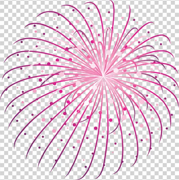 Pink Firework Burst PNG Transparent Background