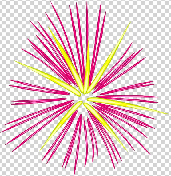 Neon Pink and Yellow Explosion Burst PNG