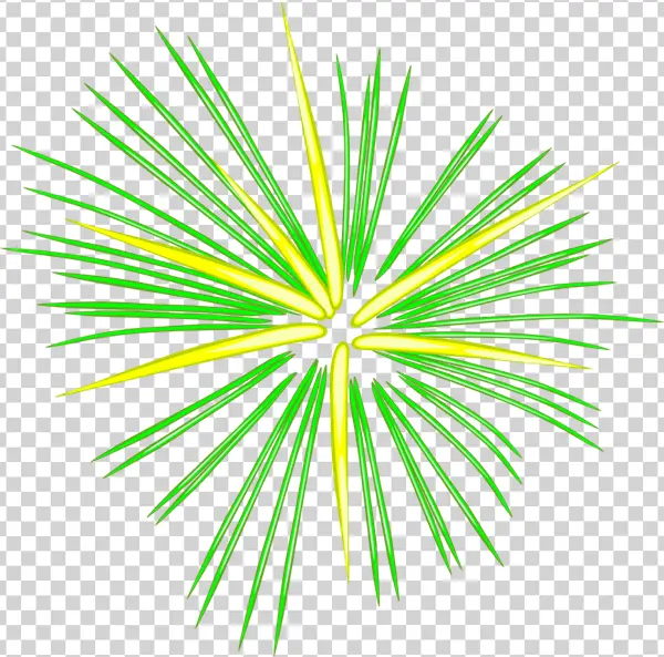 Vibrant Green Yellow Burst PNG Transparent Background