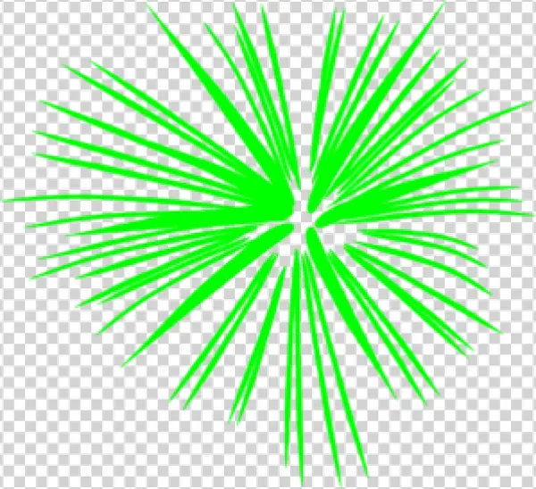 Vibrant Green Starburst Effect PNG Transparent Background