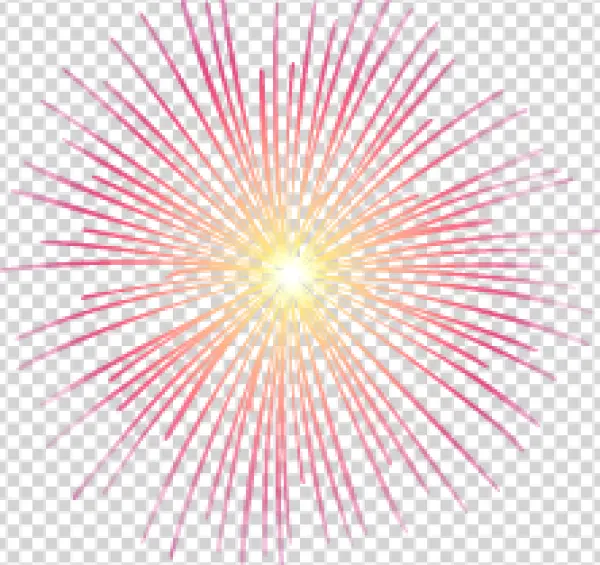 Vibrant Pink and Yellow Firework Burst PNG