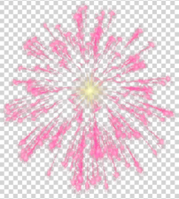 Pink Fireworks Explosion PNG Transparent Background