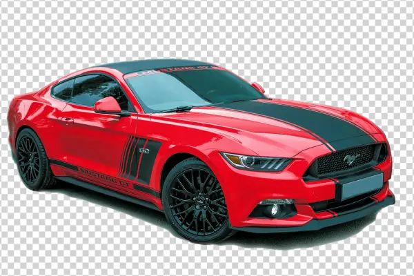 Red Mustang GT Sports Car PNG