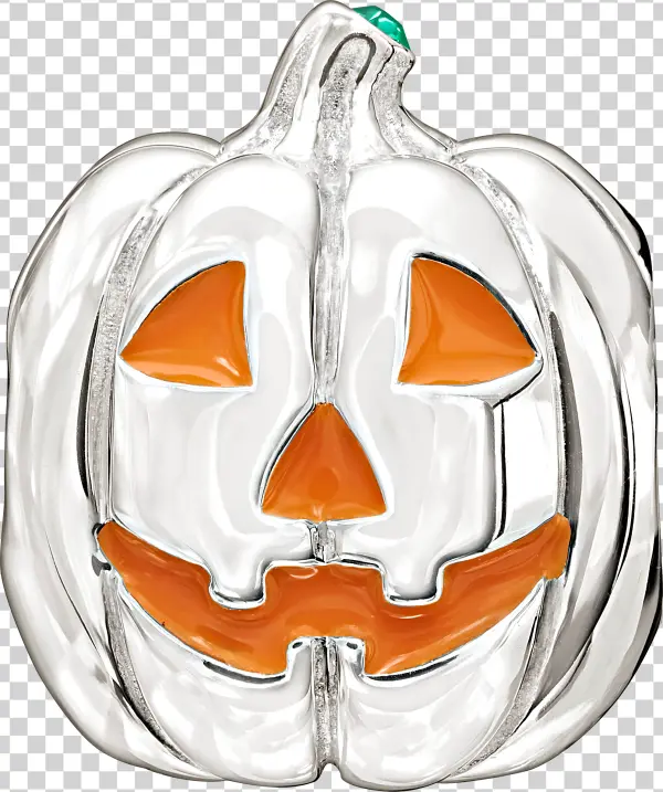 Shiny Silver Jack-o'-Lantern PNG Transparent