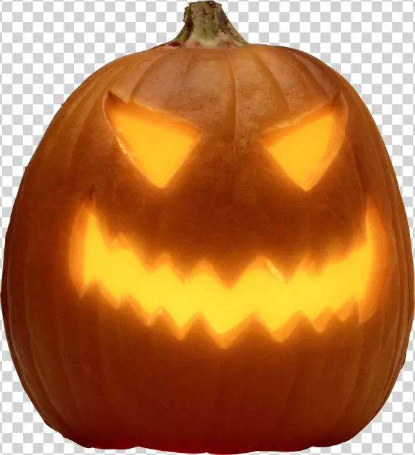Glowing Jack-O-Lantern PNG Transparent Background