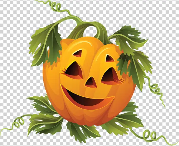 Happy Jack-o'-Lantern Pumpkin PNG Transparent