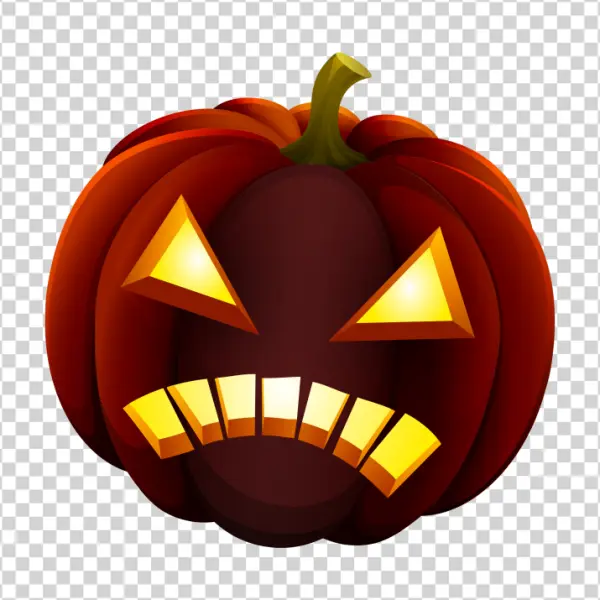 Angry Jack-o'-lantern Pumpkin PNG Transparent