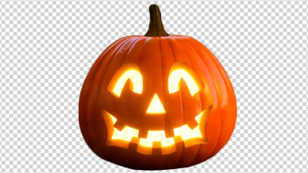 Glowing Jack-O-Lantern PNG Transparent Background