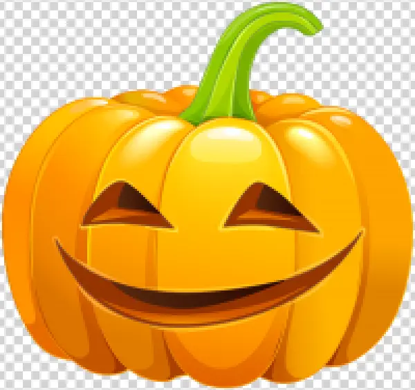 Smiling Jack-o'-Lantern PNG Transparent Background
