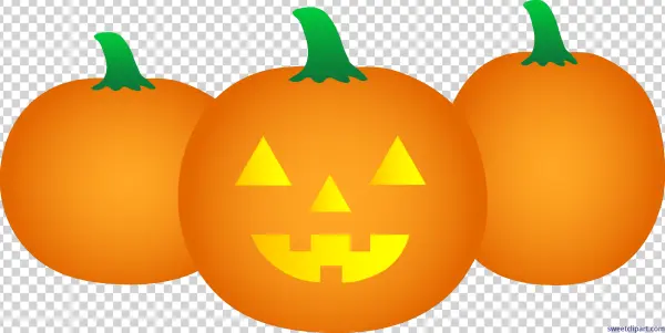 Jack-o'-Lantern and Pumpkins Transparent PNG
